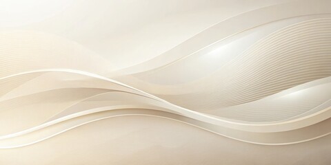 Obraz premium Elegant Cream and Beige Abstract Wave Background Design Featuring Intertwined Lines and Subtle Gradient Effects for Modern Presentations and Branding Materials