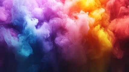 Colorful smoke swirls, studio backdrop, vibrant, design