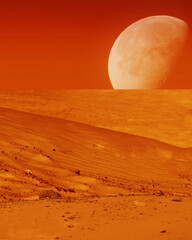 Red Mars desert, sky and sand © artmim