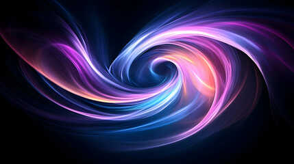 Obraz premium Abstract swirling light vortex, cosmic energy, galaxy background, digital art, website design