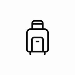 travel luggage icon sign vector