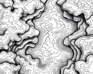 Abstract topographic lines, landscape design, nature background, for website or print
