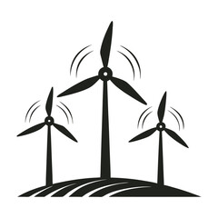 a wind turbine with blades formed by abstract