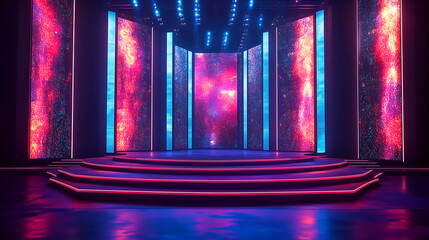 The Future of Performance A Dynamic Neon Stage Design