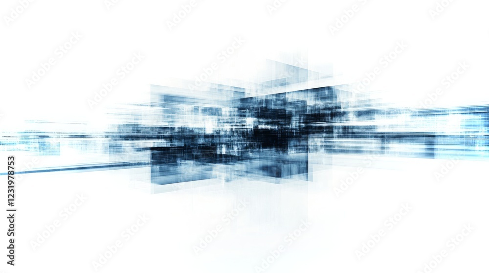 Poster dynamic abstract visualization of modern technology and data flow in 4k resolution