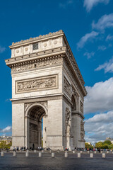 Fototapeta premium The Arc de Triomphe is a major monument in Paris, France