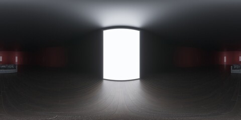 3d illustration spherical 360  vr degrees, a seamless panorama of the room and interior design (3D rendering)