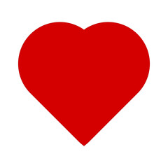 a red heart isolated on white valentine day