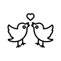 Lovebirds Vector Icon
