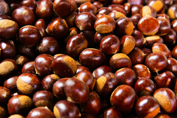 chestnuts on sale in the market
