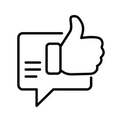 Obraz premium Positive Feedback Vector Icon