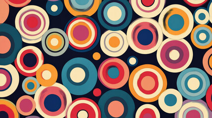 Vector seamless pattern of repeating circles. May be used as packing