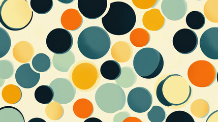 Vector seamless pattern of repeating circles. May be used as packing