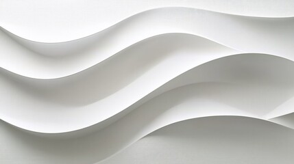 Obraz premium Abstract white wavy paper background.