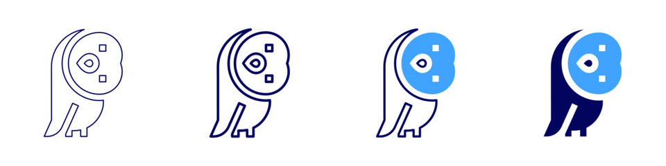 Bird hotspots icon in 4 different styles. Thin Line, Line, Bold, and Bold Line. Duotone style. Editable stroke