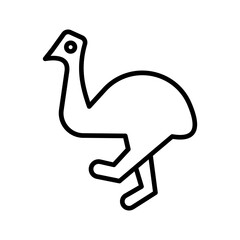 Cassowary Vector Icon