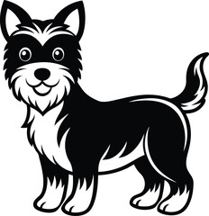  Coloring pages animals cute Dog line art illustration
