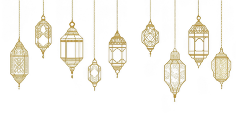 golden islamic lantern ramadan kareem background