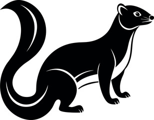 Weasel Silhouette Vector weasel Illustration