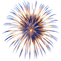 Obraz premium Bright and colorful fireworks exploding in the night sky, capturing the festive and celebratory atmosphere with a burst of vibrant colors.