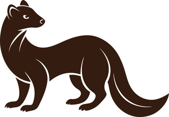 Weasel Silhouette Vector weasel Illustration