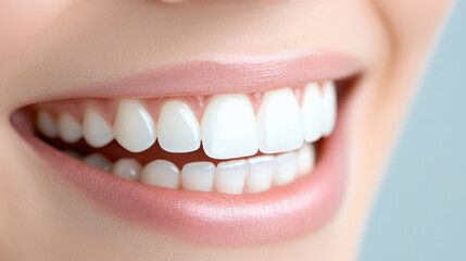 Obraz premium close up of healthy white teeth
