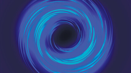 Bright blue led tunnel. Colorful effect of colored radial background. Abstract rounded background. Colored curves spirals and spheres. Multicolor gradient rings and circles. Funnel. Vector