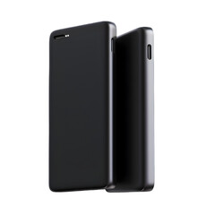 Eye-Catching Image of Ultra-Realistic Matte Black Portable Power Bank W  2 - Ultra-Realistic Representation for E-Commerce, Marketing, and Adver - High-Quality for E-Commerce, Mark