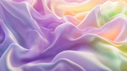 Obraz premium Silk-like texture in soft pastel hues flowing smoothly in waves.