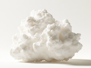 Abstract White Cloud Form 3D Render