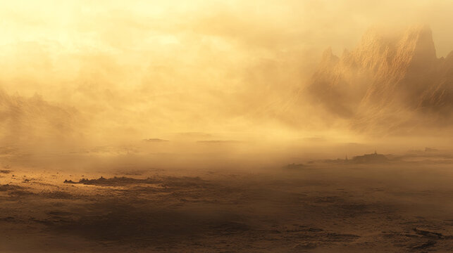Dust cloud, dirty brown smoke, heavy thick smog with motes sand and soil particles isolated on transparent background. Tunderstorm, air pollution element, Realistic 3d vector illustration, clip art
