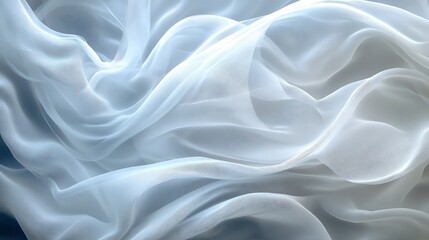 Obraz premium Soft white fabric, flowing waves, textured background, design element