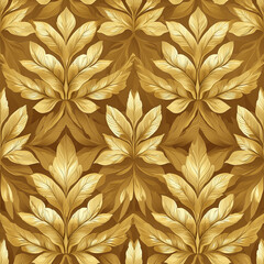 Elegant damask seamless pattern motif textiles decorative art luxurious interior close-up floral design