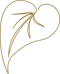 Abstract Nature Inspired Ornament with Leaves