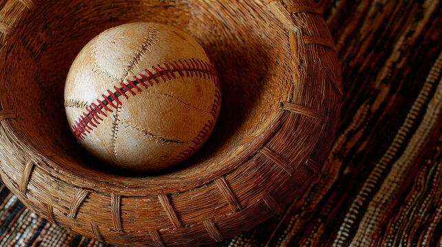 Traditional Jai Alai pelota ball and cesta showcasing handmade craftsmanship and culture