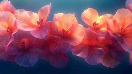 Obraz premium A Mesmerizing Fractal Background of Vibrant Bougainvillea Flowers in Close-Up Capture with Intricate Patterns