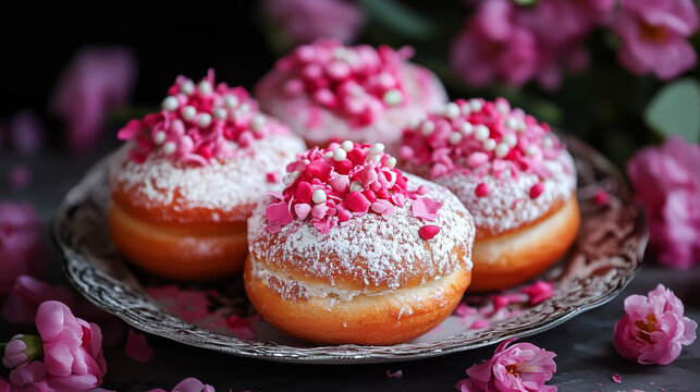 Tłusty czwartek, pączki, z cukrem pudrem