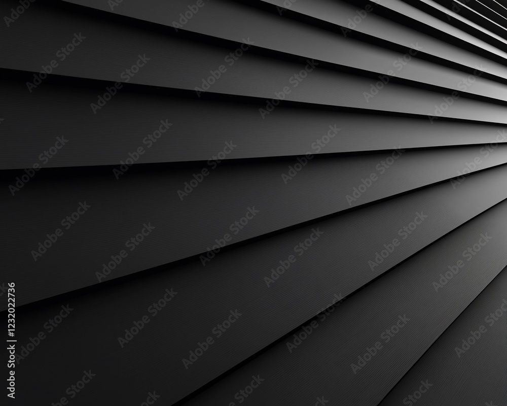 Aufkleber Abstract black parallel lines converging to a vanishing point.