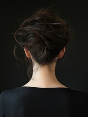 Woman with bun hairstyle