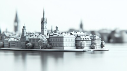 Obraz premium City Model Black and White