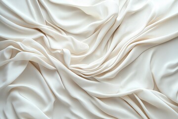 Obraz premium Elegant draped fabric creates a soft ambience perfect for artistic backgrounds and textile design in natural light. Generative AI