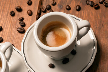 Caffè espresso napoletano, classico caffè cremoso italiano 