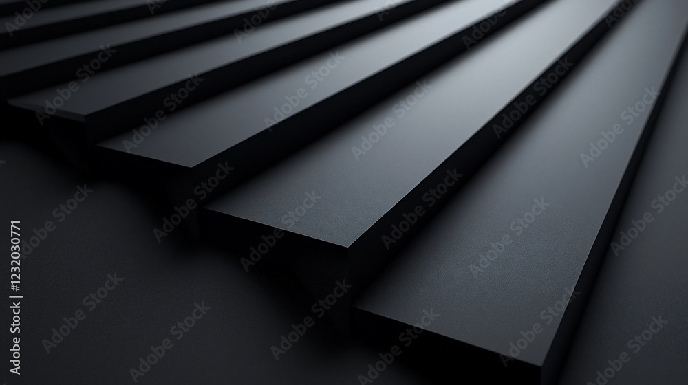 Poster abstract dark grey steps receding into the distance.