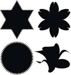 black and white stars