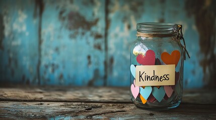 A Jar of Kindness Filled with Hearts and Notes, Random Acts of Kindness Day