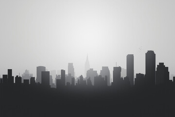 illustration of city silhouette with buildings