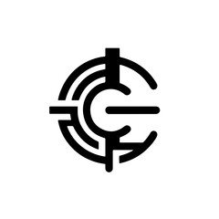 Vector alphabet letter C