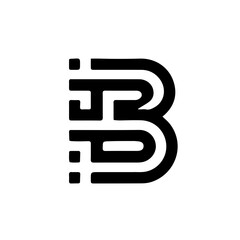 black and white icons "B"
