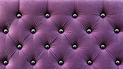 Purple tufted upholstery texture with metallic buttons.