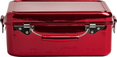 red metal toolbox